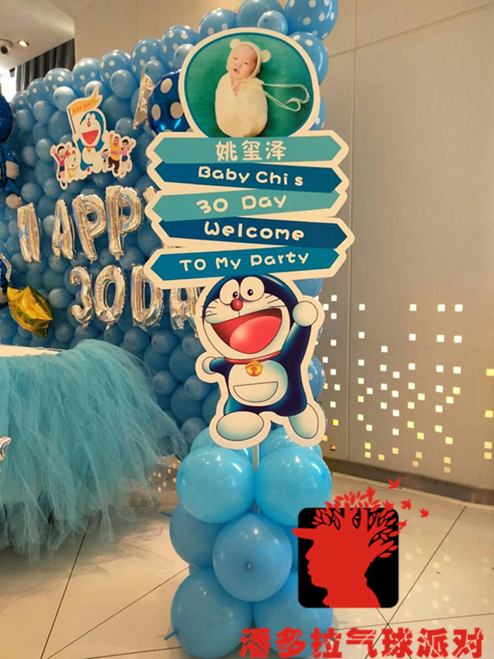 洛阳气球－潘多拉派对机器猫主题满月宴