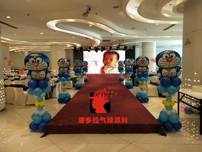 洛阳气球－潘多拉派对机器猫主题满月宴